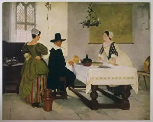 Mary Evans Prints Online Drucke: Between Two Fires 17C