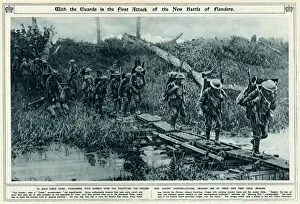 WWI Trench Warfare Images Drucke: First attack of the Battle of Flanders