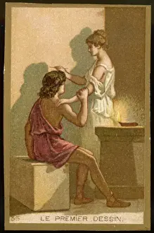 Vintage Art Prints Drucke: First Drawing