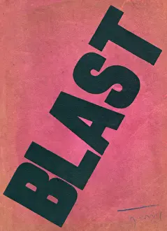Drucke von Die Vorderseite des ersten Heftes von Blast: Review Of The Great English Vortex, datiert am 20. Juni 1914 L Drucke: Erster Ausgabe des Magazins Blast, 1914