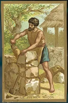 19th Century Illustration Art Drucke: First Mason
