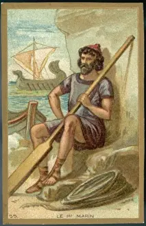 Maritime Art Prints Drucke: First Sailors
