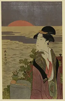 Woodblock Art Japan Drucke: First sunrise