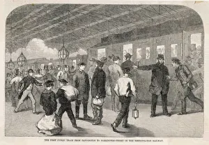 London Underground History Drucke: First Underground Train