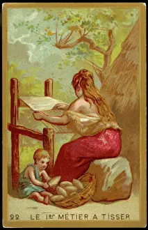 Industrial Revolution History Drucke: First Weaving-Loom