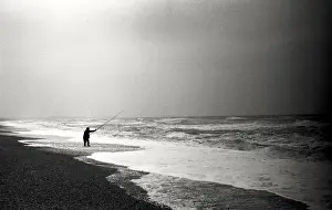 Fisherman Silhouette Drucke: A fisherman