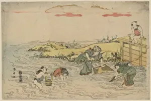 Muschel Drucke: Fishing