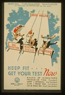 WPA Poster Drucke: Keep fit... get your test now