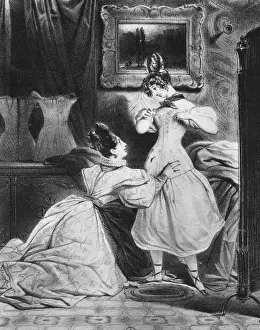 Historical Costume Design Drucke: Fitting a Corset