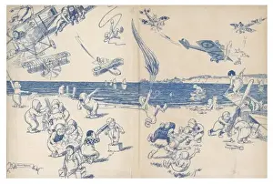 Flugkarte cartoon Vorderseite