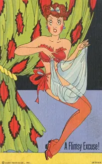 Young Woman Underwear Drucke: A Flimsy Excuse