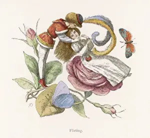 Whimsical Fairy Illustrations Drucke: FLIRTING