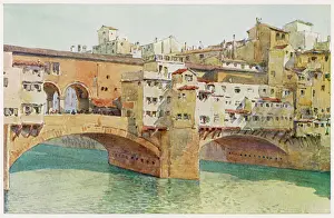 Famous Bridges In Europe Drucke: Florence / Ponte Vecchio