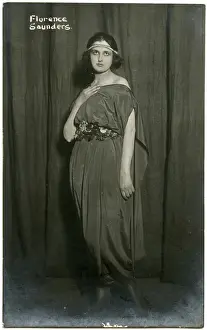 Vintage Entertainment History Drucke: Florence Saunders