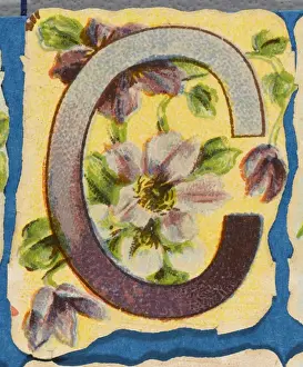 Antique Flower Art Drucke: FLOWER C
