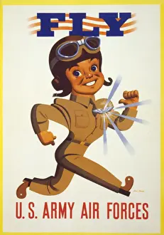 World War 2 Aviation Art Drucke: Fly - US Army Air Forces
