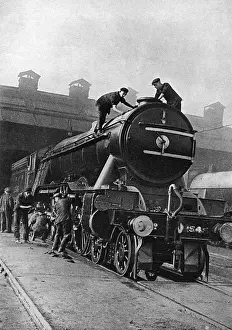Railway Transport History Drucke: The Flying Scotsman cleaned