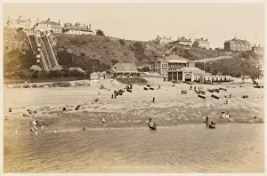 Victorian Era Coastal Scenes Drucke: Folkestone / West Cliff