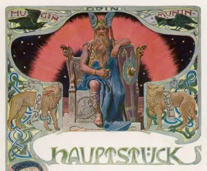 Nordische Mythologie Drucke: Odin und Hunde