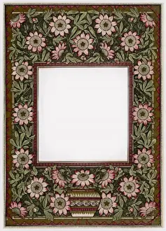 19th Century Floral Art Drucke: Formal Surround