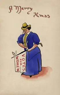 Historical Suffrage Images Drucke: Formidable looking Suffragette