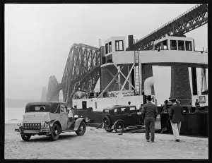 Forth-Brücke Drucke: Fähre über den Forthbrücke / 1941