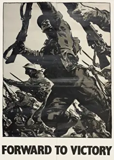 WW2 Poster Drucke: Forward to Victory - WW2 poster