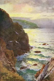 England Coastal Scenes Drucke: Fowey / Cornwall 1910