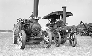 Vintage Steam Engines UK Drucke: Fowler General Purpose Engine and Garrett Showman's Tractor