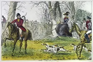 Fox Hunting Scene Drucke: Fox Hunters (Leech)