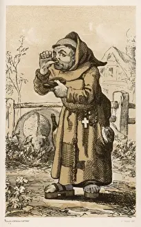 16th Century Prints Drucke: Franciscan Monk