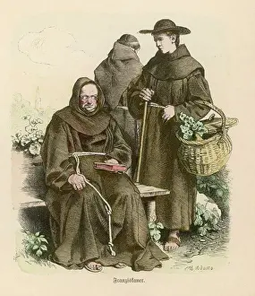 Christian Religious Art Drucke: Franciscan Monks