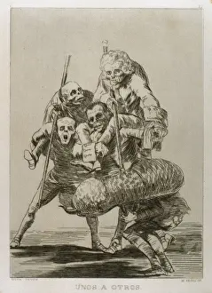 Drucke von Franziskus Goyza (1746-1828). Kapriolen. Denkmal 77. Was man dem anderen tut, Museo del Prado in Madrid Francisco Goya Drucke: Franz von Kuba (1746-1828) Kapricen. Denkmal 77. Was willst du