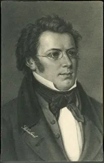 Drucke von Franz Schubert österreichischer Musiker Franz Schubert Drucke: Franz Schubert / Briefkarte