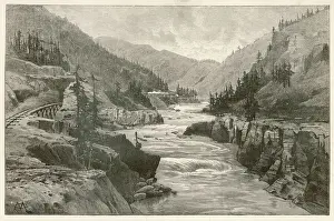 British Columbia Mountains Drucke: Fraser Canyon / Canada
