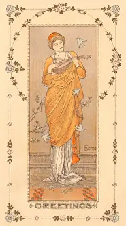 Lute Player Portrait Drucke: Frederick Leighton