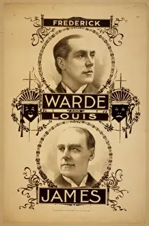 Vintage Theatre Posters UK Drucke: Frederick Warde and Louis James