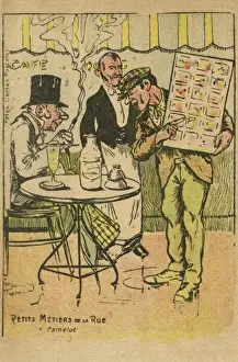 Ein französischer Kaffeeszenen.