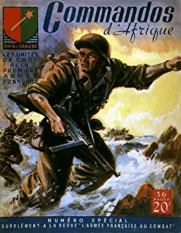 World War 2 Events Drucke: French Commandos Land