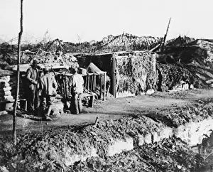 World War 1 Soldier Drucke: French defences