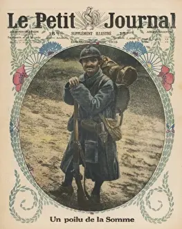 Somme Battlefield Drucke: French Infantryman