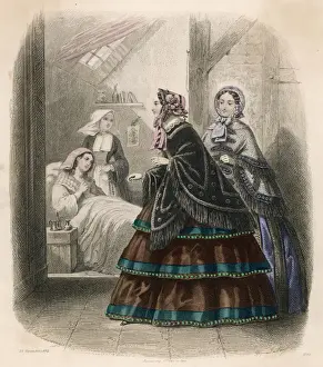 Medical History Images Online Drucke: French Sick Visitors