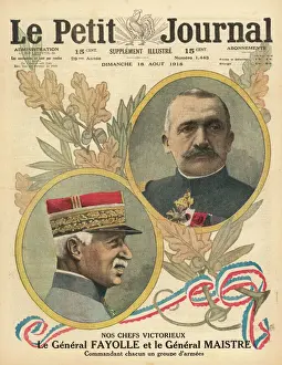 Drucke von Allgemeiner General Emile Fayolle und Allgemeiner General Paul Maistre, französische Generäle im Ersten Weltkrieg Generäle Und Führer Drucke: Französische Generäle des Ersten Weltkriegs