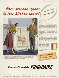 Vintage Home Decor Ideas Drucke: Fridge Advert / 1951