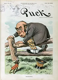 Puck Magazine Illustrations Online Drucke: Frightened
