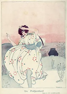 French Folklore Art Drucke: The Frog Suitor