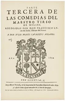 Spanish Literature Artwork Drucke: Frontispiece / De Molina