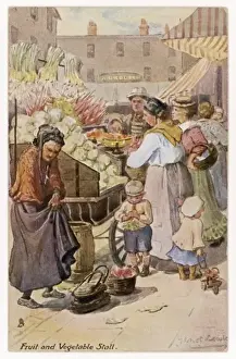 Fruit And Vegetable Market Drucke: Fruit & Vegetable Stall
