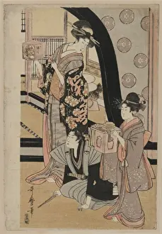 Antique Japanese Prints Online Drucke: Fukubiki