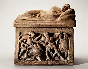 Ancient Italian Reliefs Drucke: Funerary urn